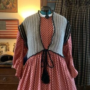 Civil War Victorian Little Women Crochet Wool Sontag